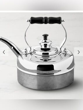 Simplex Solid Copper Chrome Plated Tea Kettle England